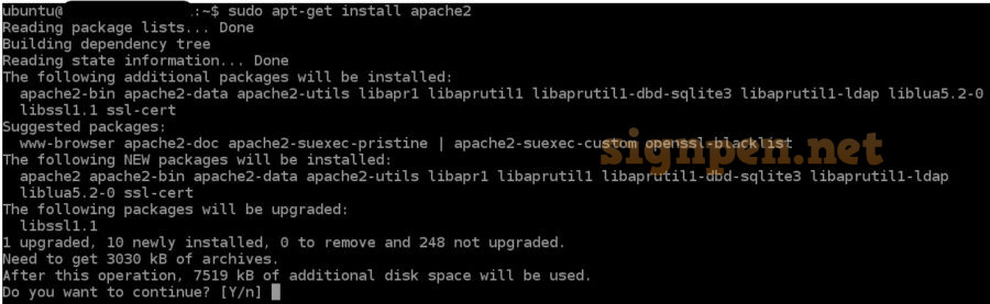 Apache2 패키지 설치