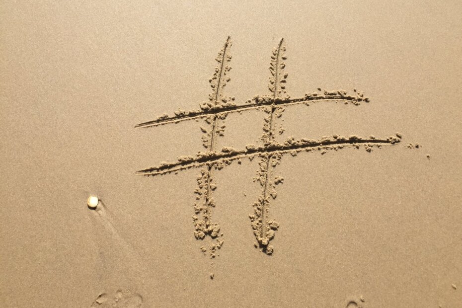 beach footprint hashtag island