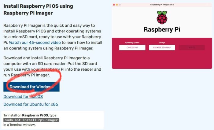 Raspberry Pi Imager 다운로드