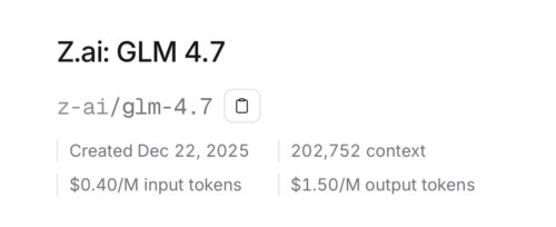 OpenRouter 모델 가성비 비교 - 오픈클로 에이전트 작업 적합 모델 찾기 Z.ai: GLM-4.7